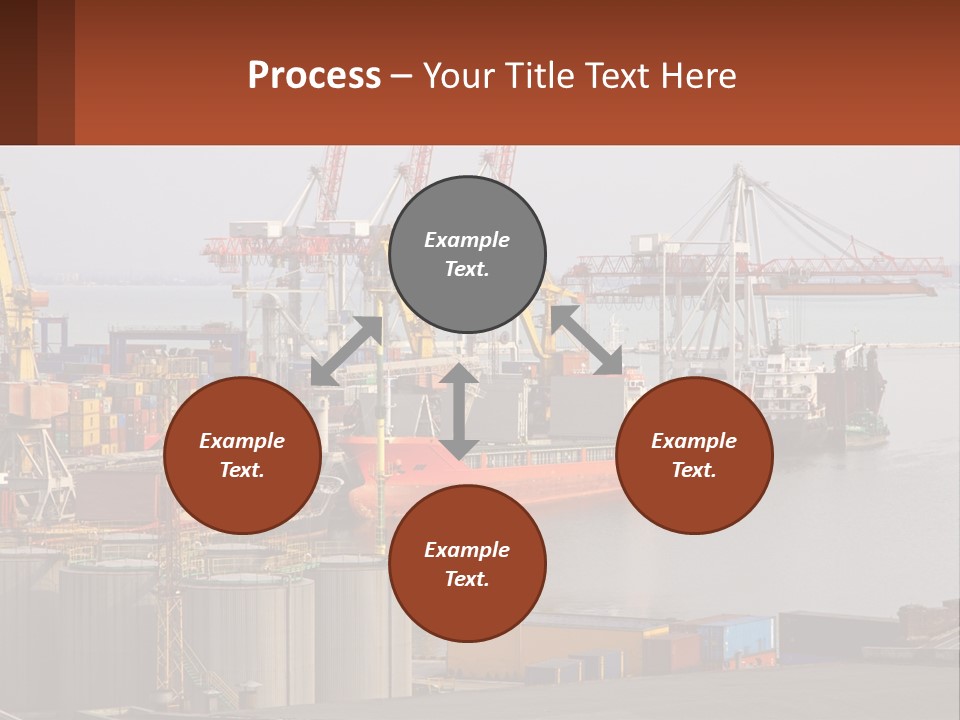 A Large Orange Boat In A Body Of Water PowerPoint Template