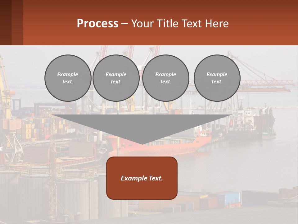 A Large Orange Boat In A Body Of Water PowerPoint Template