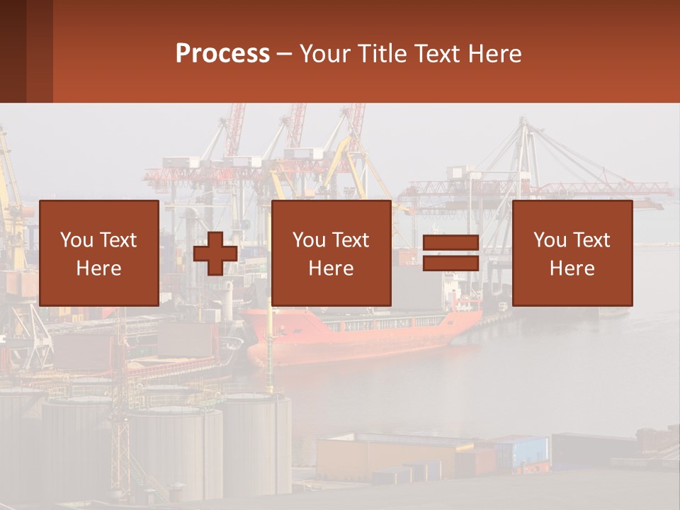 A Large Orange Boat In A Body Of Water PowerPoint Template