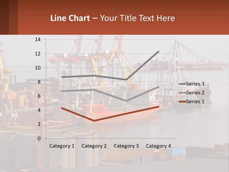 A Large Orange Boat In A Body Of Water PowerPoint Template