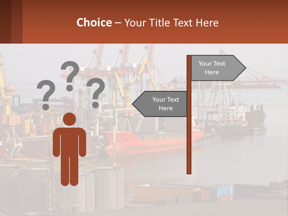 A Large Orange Boat In A Body Of Water PowerPoint Template