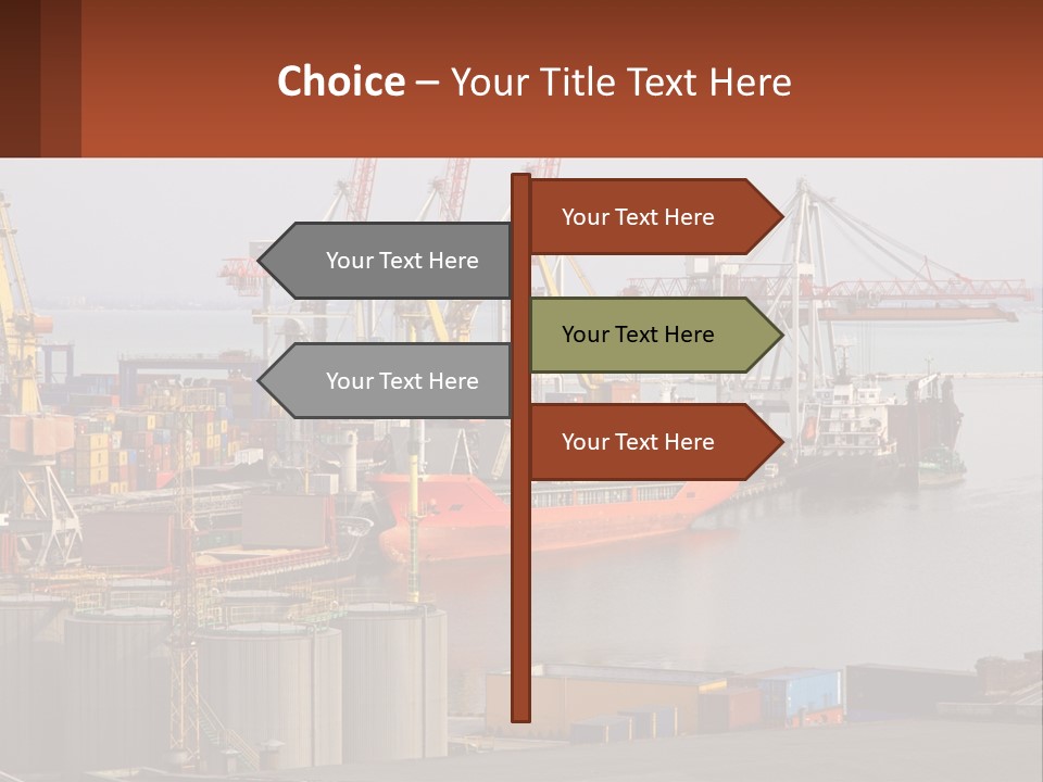 A Large Orange Boat In A Body Of Water PowerPoint Template