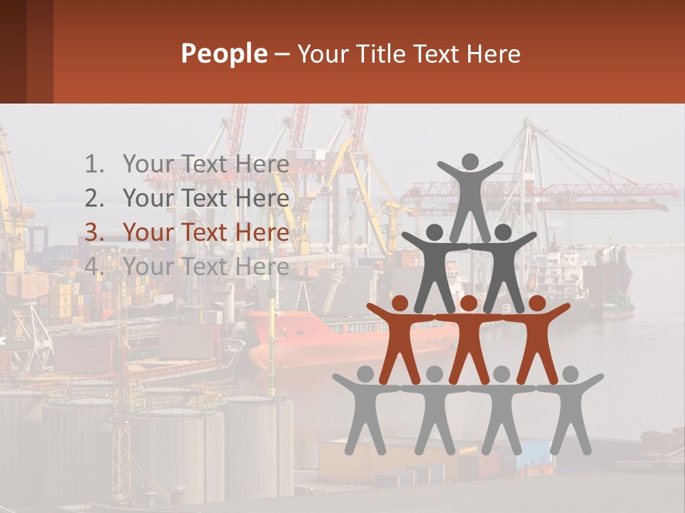 A Large Orange Boat In A Body Of Water PowerPoint Template