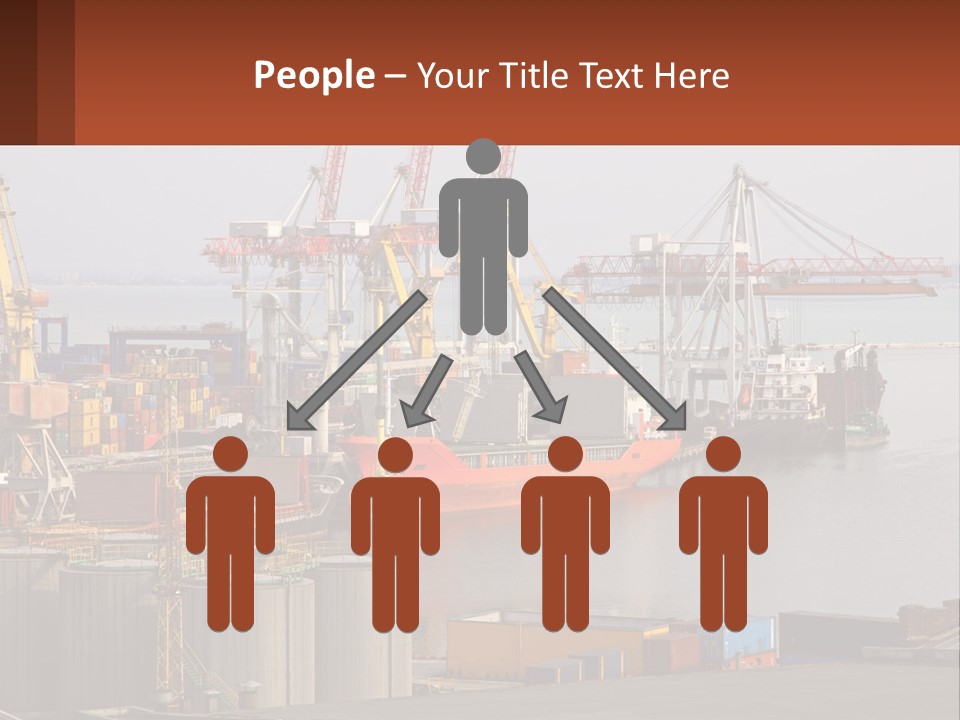 A Large Orange Boat In A Body Of Water PowerPoint Template