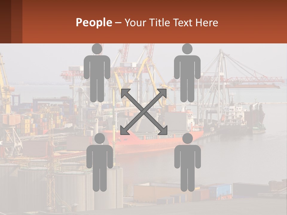 A Large Orange Boat In A Body Of Water PowerPoint Template