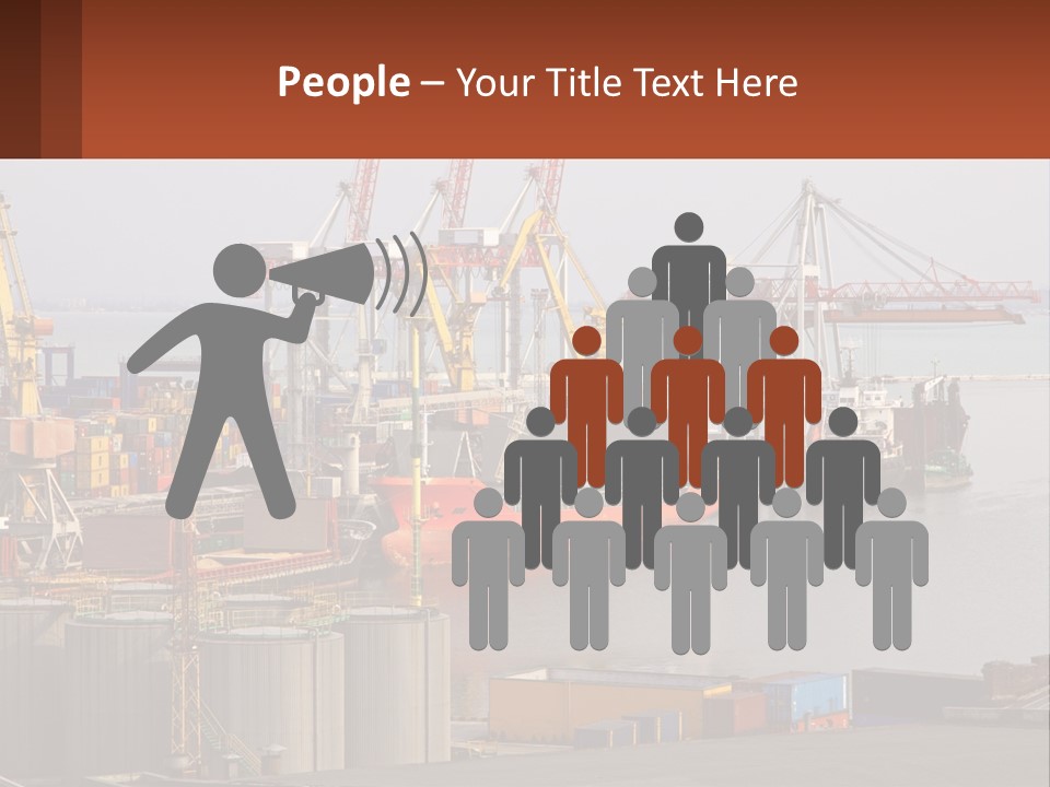 A Large Orange Boat In A Body Of Water PowerPoint Template