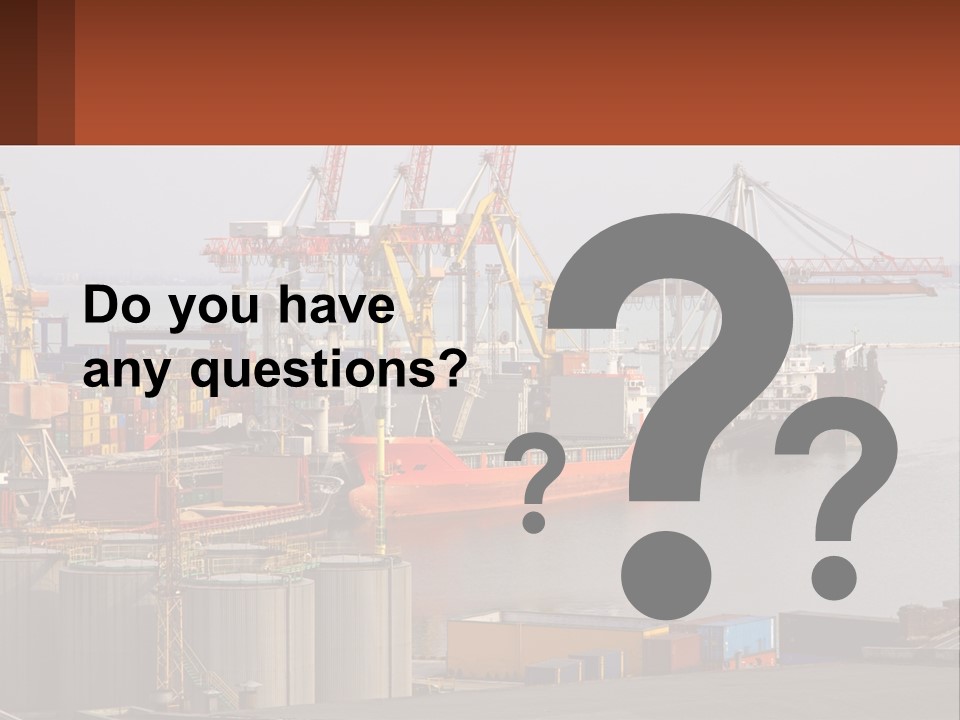 A Large Orange Boat In A Body Of Water PowerPoint Template