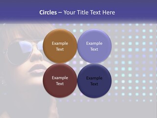 A Woman Wearing Sunglasses Is Posing For A Picture PowerPoint Template