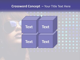 A Woman Wearing Sunglasses Is Posing For A Picture PowerPoint Template