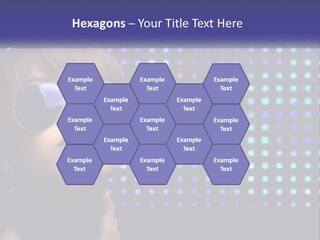 A Woman Wearing Sunglasses Is Posing For A Picture PowerPoint Template