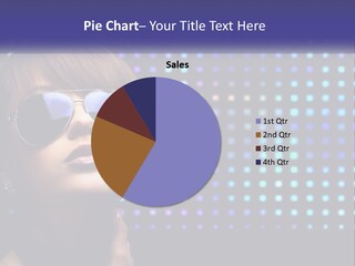 A Woman Wearing Sunglasses Is Posing For A Picture PowerPoint Template