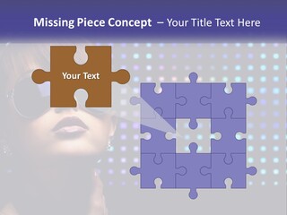 A Woman Wearing Sunglasses Is Posing For A Picture PowerPoint Template