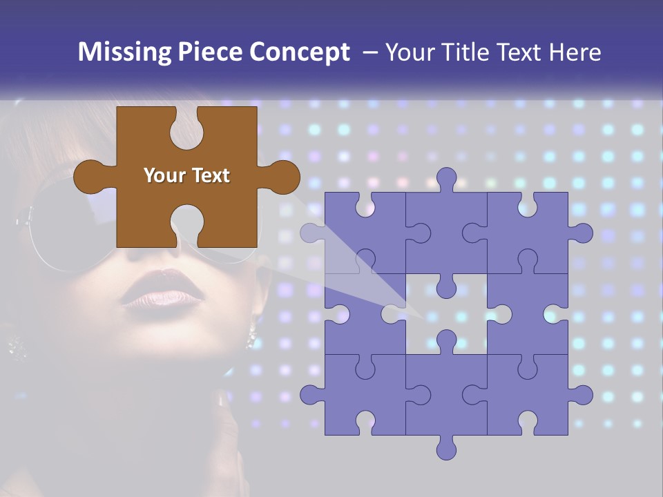 A Woman Wearing Sunglasses Is Posing For A Picture PowerPoint Template