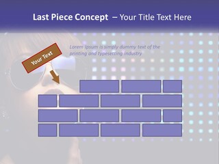 A Woman Wearing Sunglasses Is Posing For A Picture PowerPoint Template