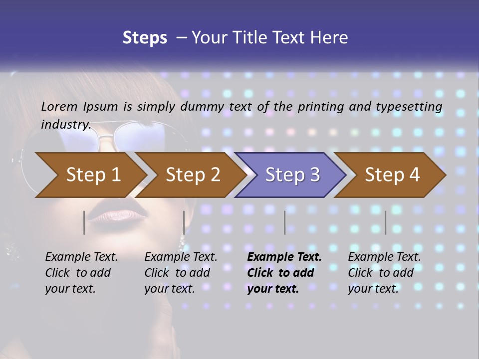 A Woman Wearing Sunglasses Is Posing For A Picture PowerPoint Template