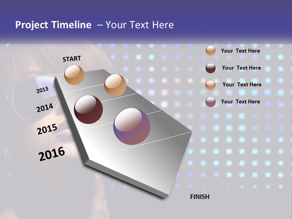 A Woman Wearing Sunglasses Is Posing For A Picture PowerPoint Template