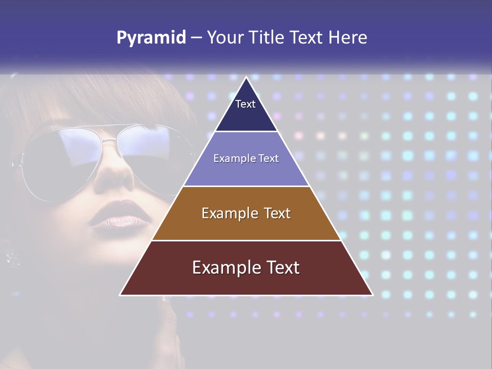 A Woman Wearing Sunglasses Is Posing For A Picture PowerPoint Template