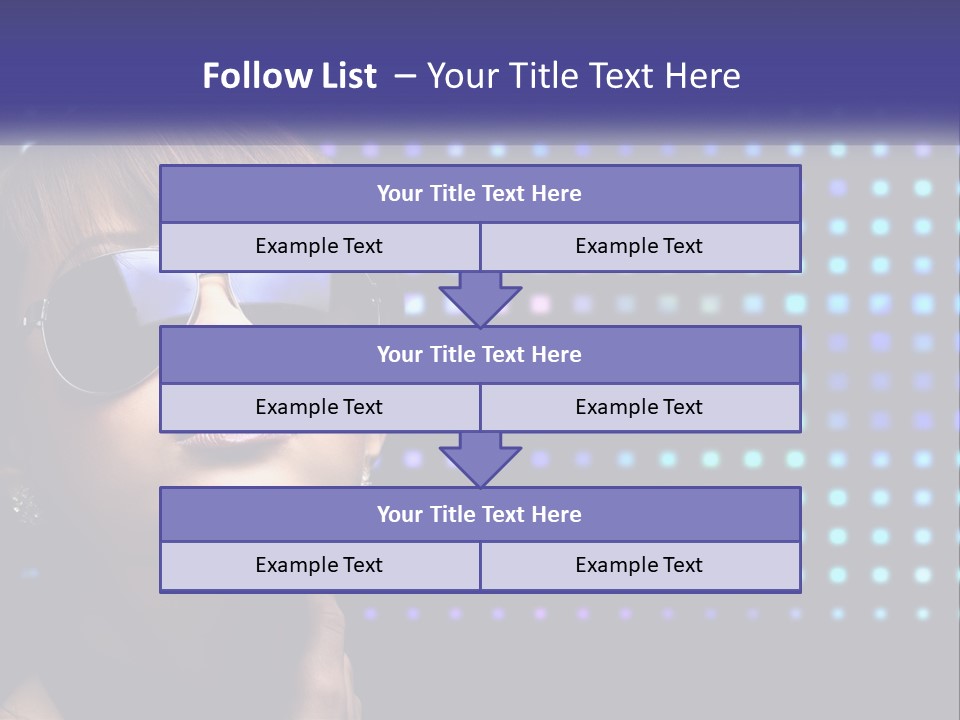 A Woman Wearing Sunglasses Is Posing For A Picture PowerPoint Template