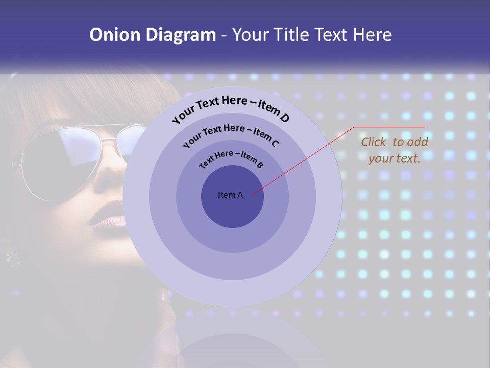 A Woman Wearing Sunglasses Is Posing For A Picture PowerPoint Template