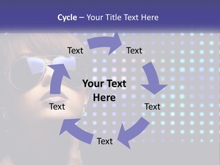 A Woman Wearing Sunglasses Is Posing For A Picture PowerPoint Template