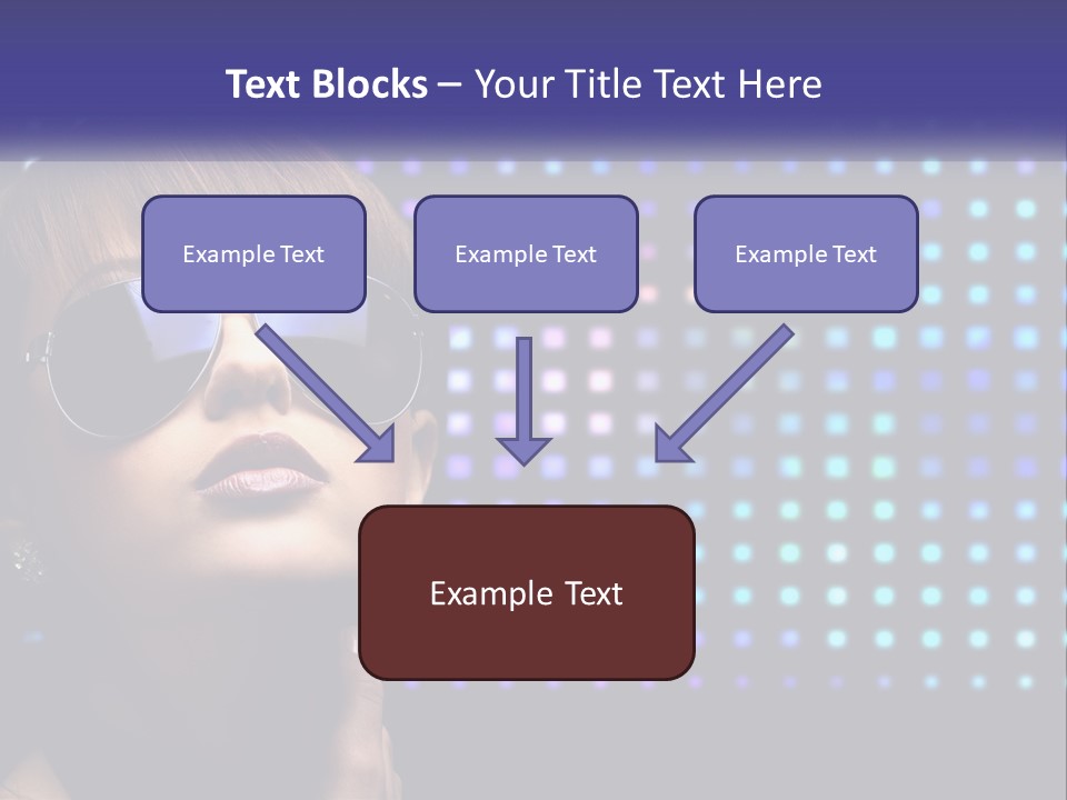 A Woman Wearing Sunglasses Is Posing For A Picture PowerPoint Template