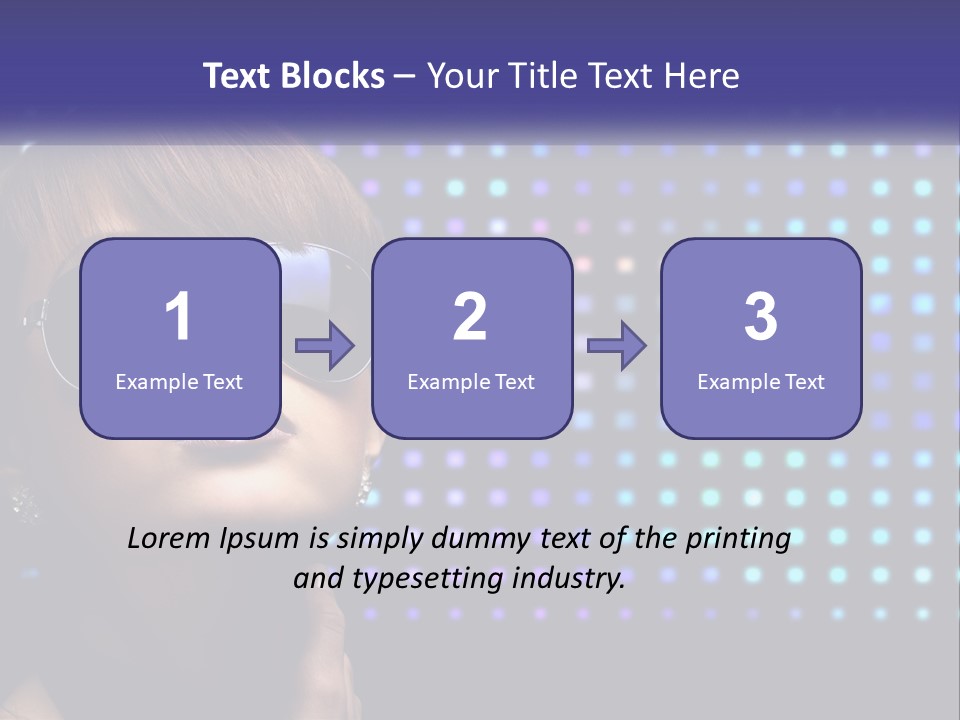 A Woman Wearing Sunglasses Is Posing For A Picture PowerPoint Template