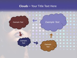 A Woman Wearing Sunglasses Is Posing For A Picture PowerPoint Template