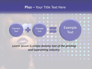 A Woman Wearing Sunglasses Is Posing For A Picture PowerPoint Template
