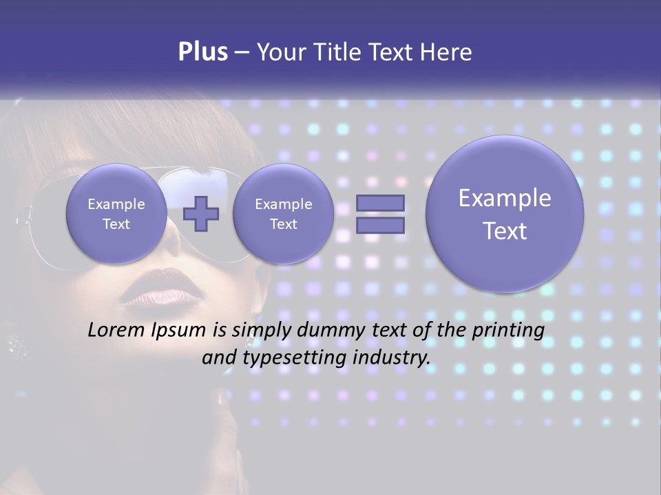 A Woman Wearing Sunglasses Is Posing For A Picture PowerPoint Template