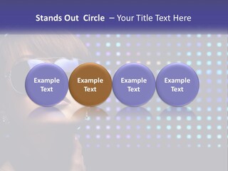 A Woman Wearing Sunglasses Is Posing For A Picture PowerPoint Template
