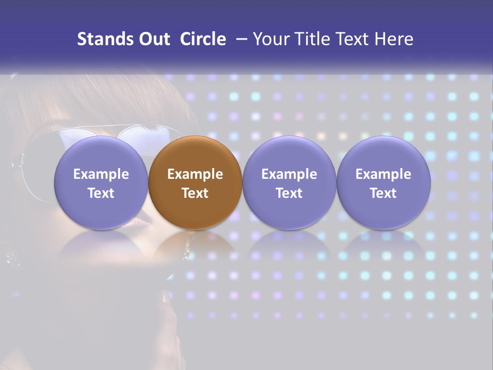 A Woman Wearing Sunglasses Is Posing For A Picture PowerPoint Template