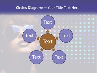 A Woman Wearing Sunglasses Is Posing For A Picture PowerPoint Template