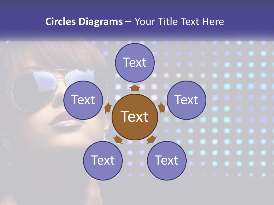 A Woman Wearing Sunglasses Is Posing For A Picture PowerPoint Template