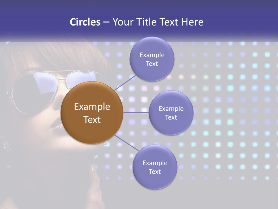 A Woman Wearing Sunglasses Is Posing For A Picture PowerPoint Template