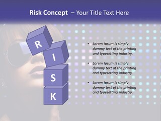 A Woman Wearing Sunglasses Is Posing For A Picture PowerPoint Template