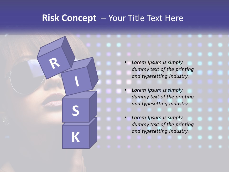 A Woman Wearing Sunglasses Is Posing For A Picture PowerPoint Template