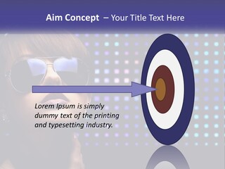 A Woman Wearing Sunglasses Is Posing For A Picture PowerPoint Template