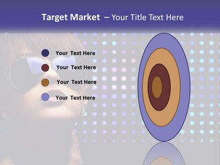 A Woman Wearing Sunglasses Is Posing For A Picture PowerPoint Template