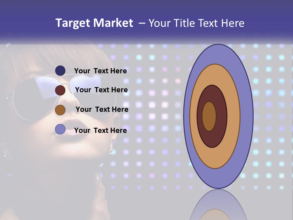 A Woman Wearing Sunglasses Is Posing For A Picture PowerPoint Template