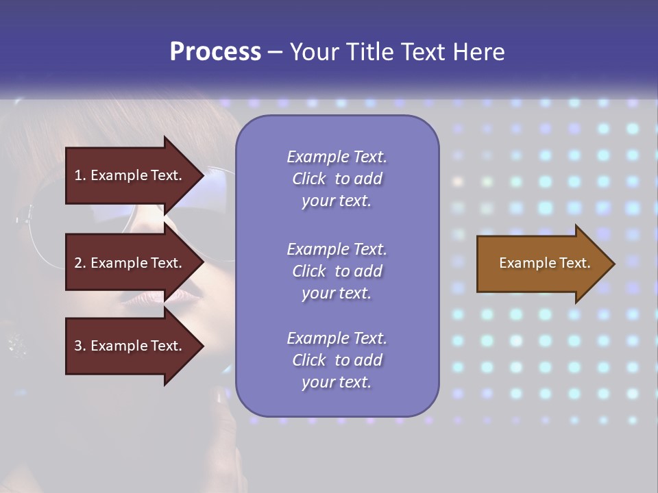 A Woman Wearing Sunglasses Is Posing For A Picture PowerPoint Template
