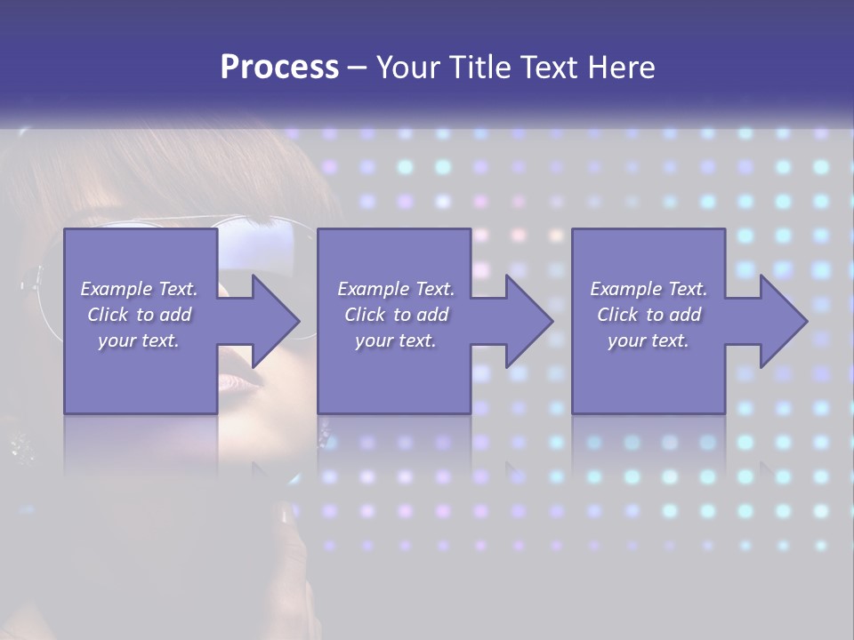 A Woman Wearing Sunglasses Is Posing For A Picture PowerPoint Template