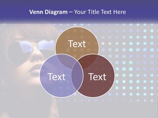 A Woman Wearing Sunglasses Is Posing For A Picture PowerPoint Template