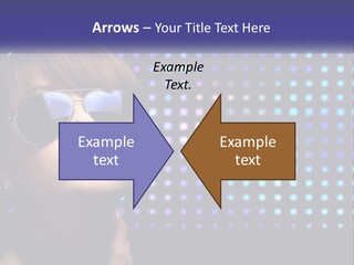 A Woman Wearing Sunglasses Is Posing For A Picture PowerPoint Template