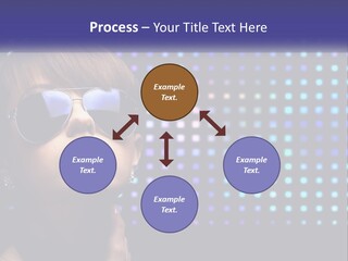 A Woman Wearing Sunglasses Is Posing For A Picture PowerPoint Template