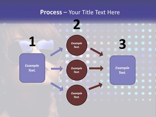 A Woman Wearing Sunglasses Is Posing For A Picture PowerPoint Template