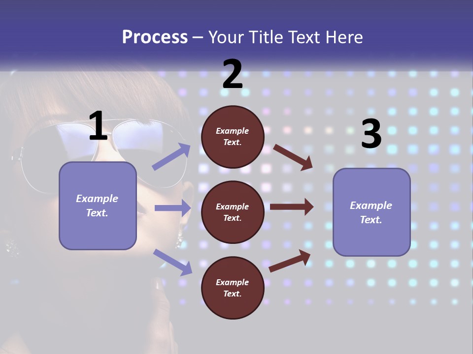 A Woman Wearing Sunglasses Is Posing For A Picture PowerPoint Template