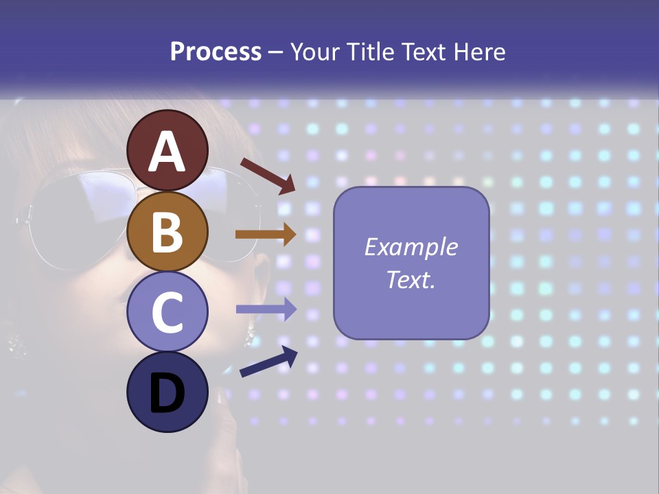 A Woman Wearing Sunglasses Is Posing For A Picture PowerPoint Template