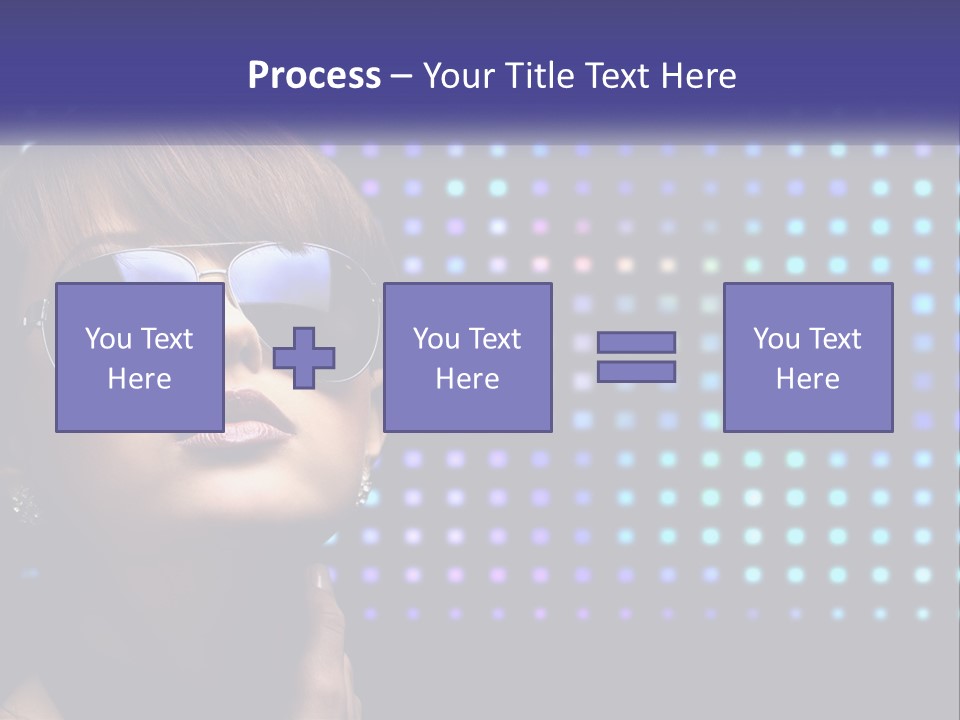 A Woman Wearing Sunglasses Is Posing For A Picture PowerPoint Template