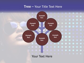 A Woman Wearing Sunglasses Is Posing For A Picture PowerPoint Template