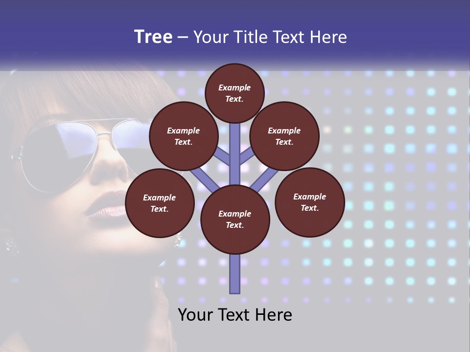 A Woman Wearing Sunglasses Is Posing For A Picture PowerPoint Template